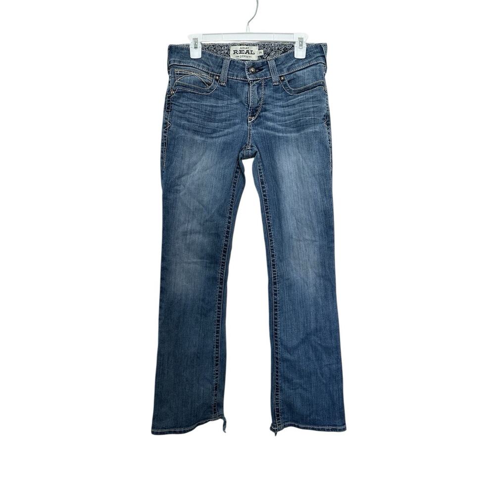 Women’s Size 29 R Ariat R.E.A.L Bootcut Denim Jeans Medium Wash